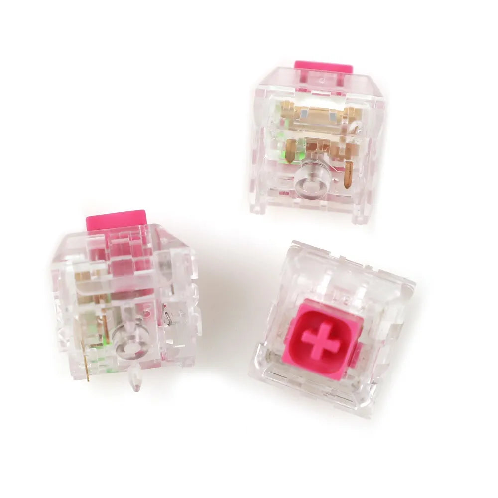 Serie Kailh Box Crystal - Royal Navy, interruttori rosa giada
