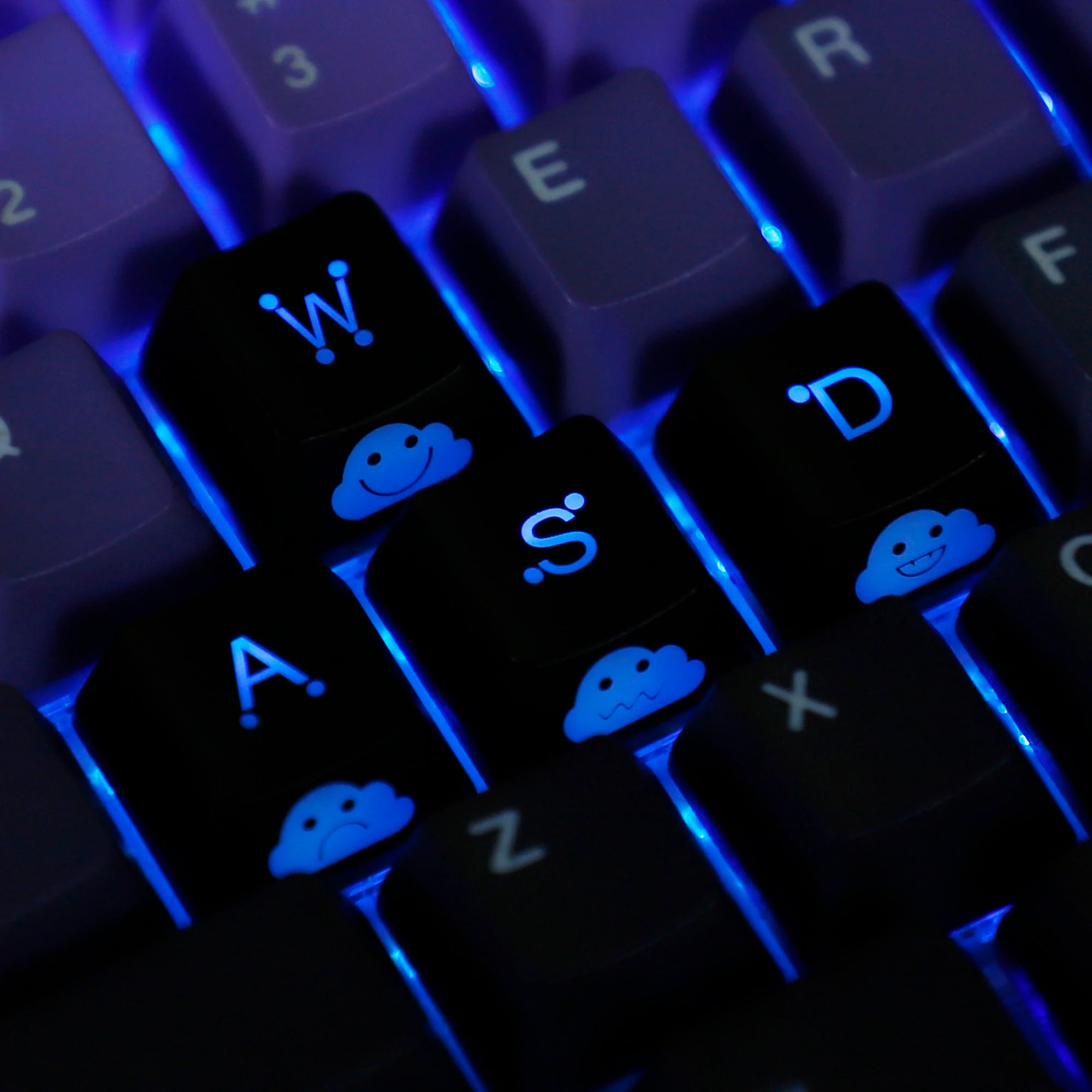 Lightning Shine-Through WASD & Arrow Keycaps