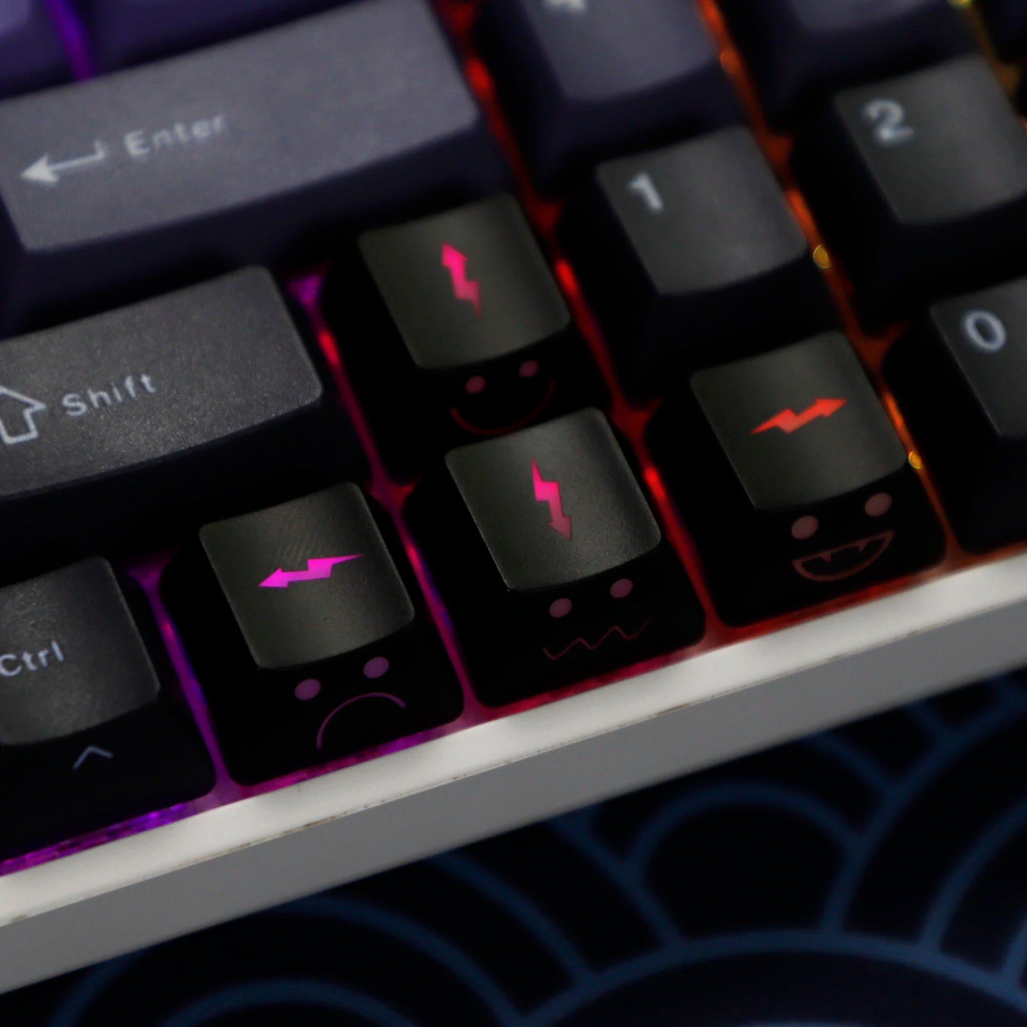 Lightning Shine-Through WASD & Arrow Keycaps