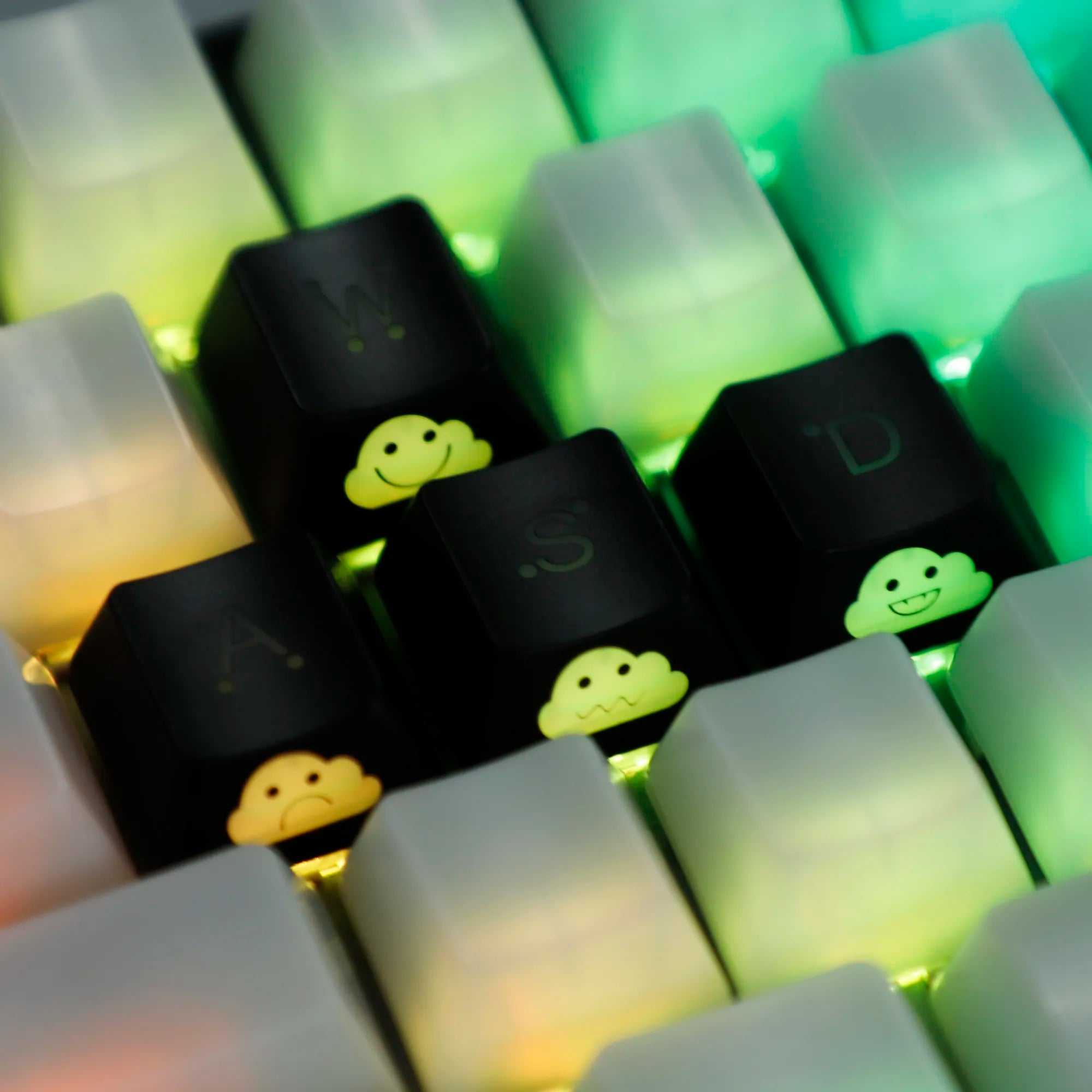 Lightning Shine-Through WASD & Arrow Keycaps