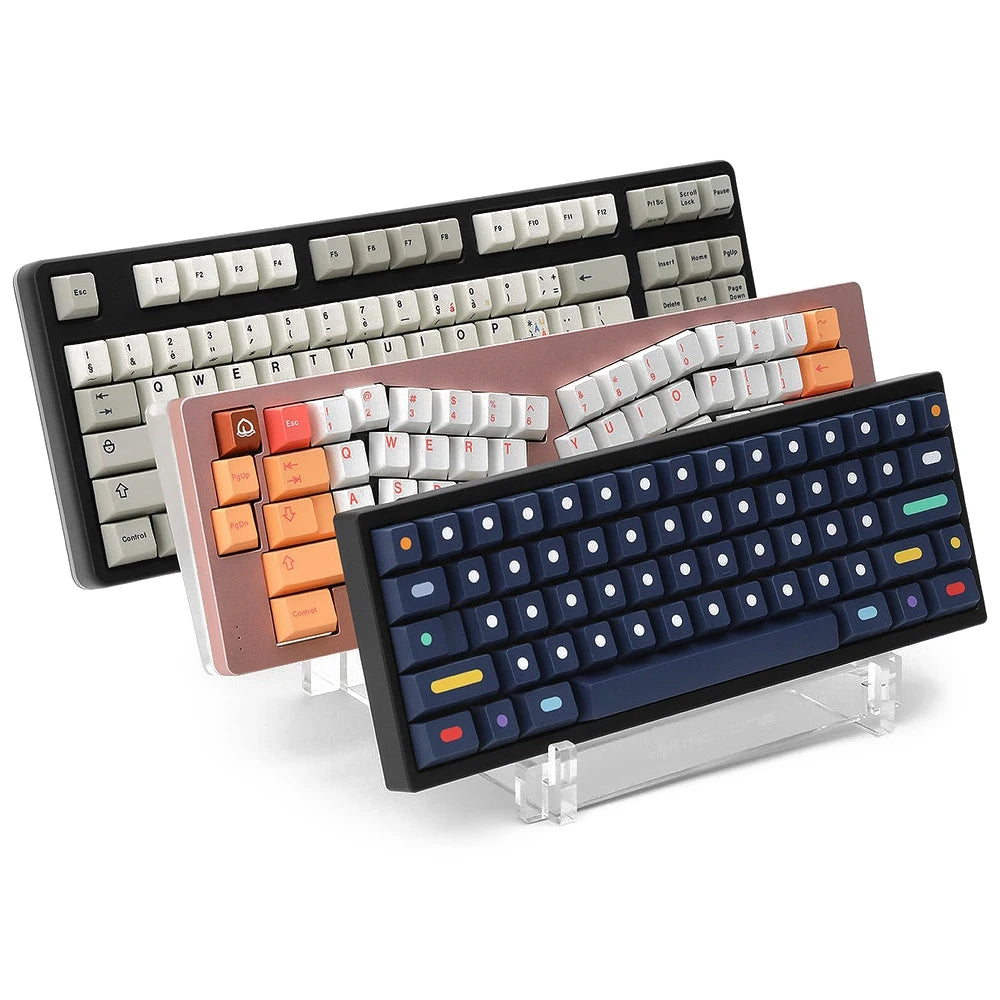 mStone Acrylic Keyboard Stand S2 - Transparent Multi-Tier Display for Mechanical Keyboards
