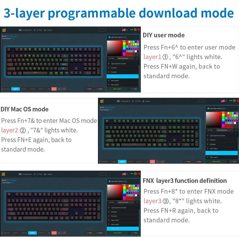 GK108 Customizable Mechanical Keyboard Kit