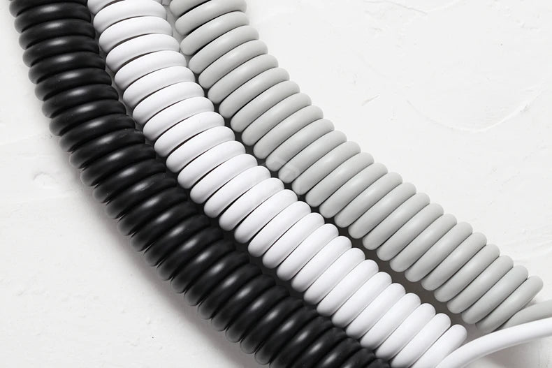 FlexiRetro Coiled Keyboard Cable - Universal Mechanical Keyboard USB V2 Connection