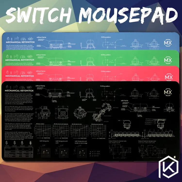 SwitchBlueprint Deskmat - Mechanische Tastatur Switch Design Mousepad