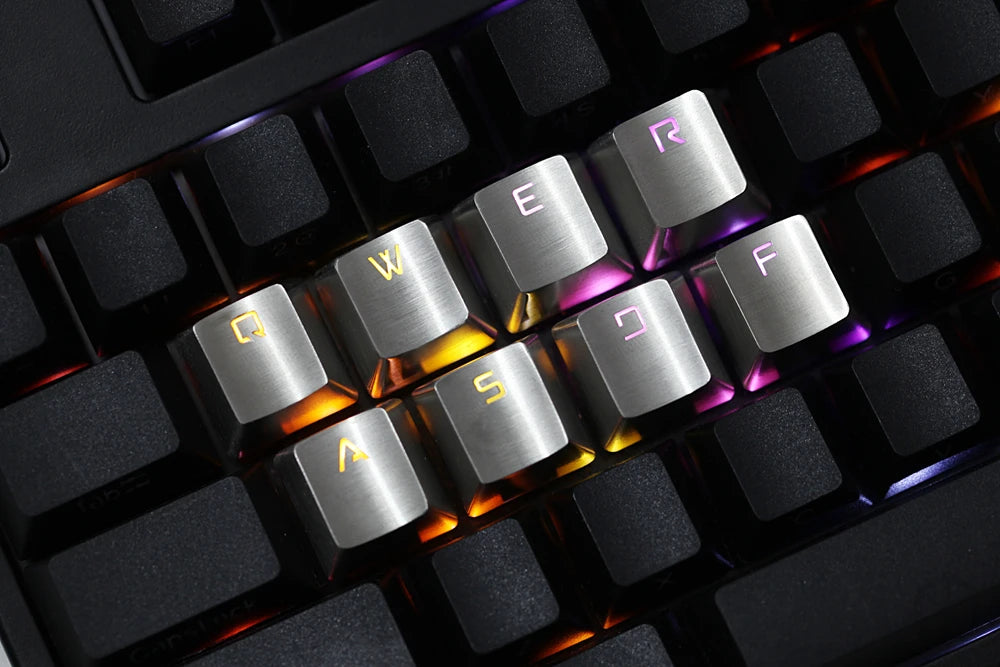 Lustrous Silver Series - Stainless Steel Backlit Keycaps