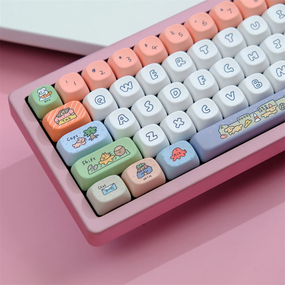 Cheerful Characters 129 Key PBT Keycap Set