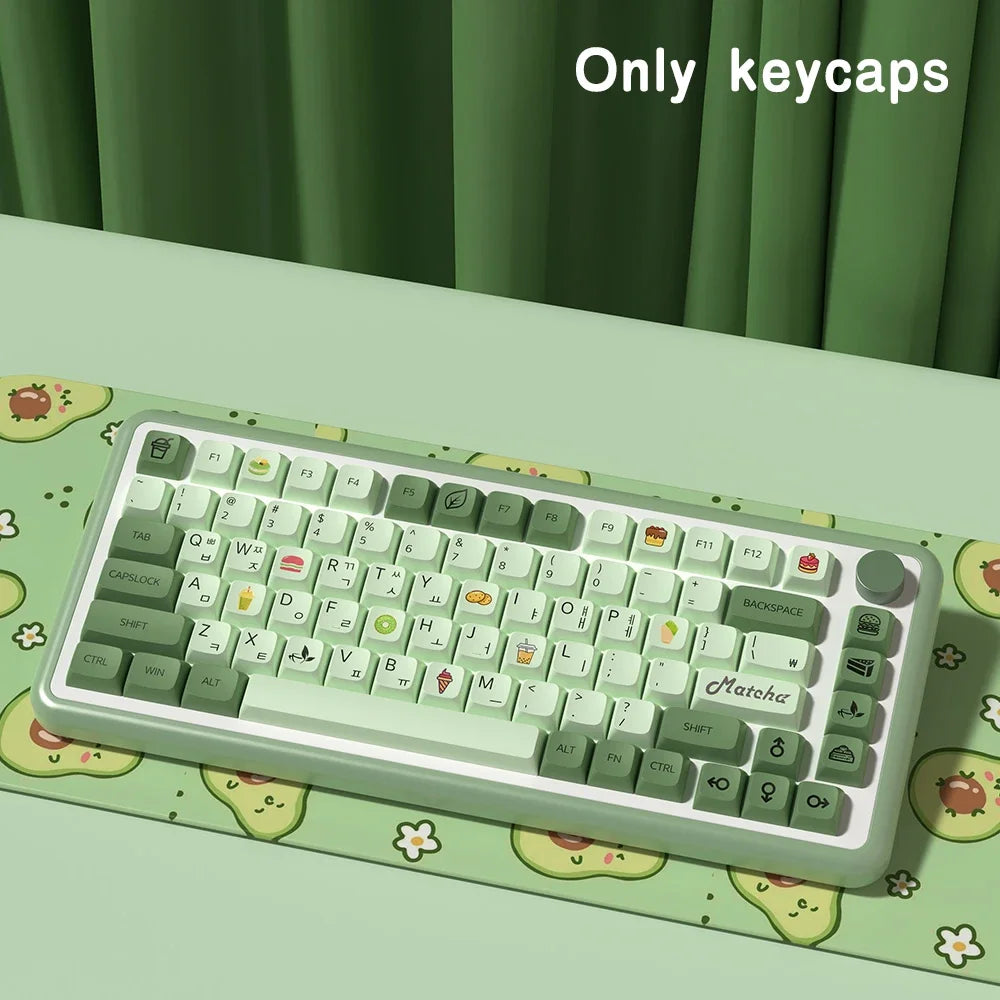 Grüner Tee Delight XDA Profile Keycap Set - ISO Optionen
