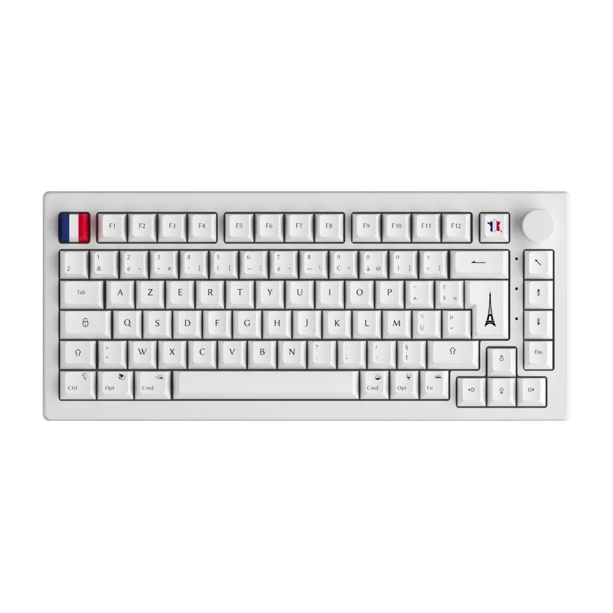 Set di copritastiere Paris Elegance ISO-FR PBT - Profilo ciliegia a 110 tasti