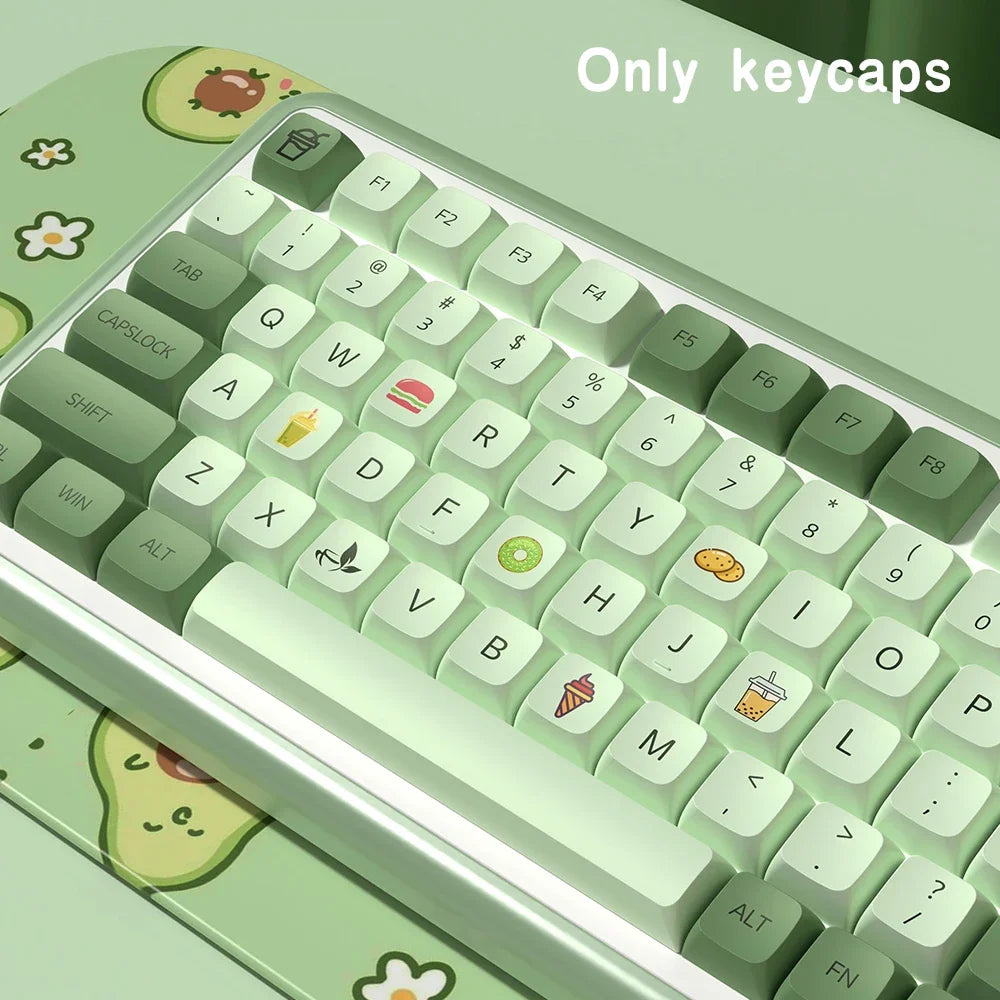 Grüner Tee Delight XDA Profile Keycap Set - ISO Optionen