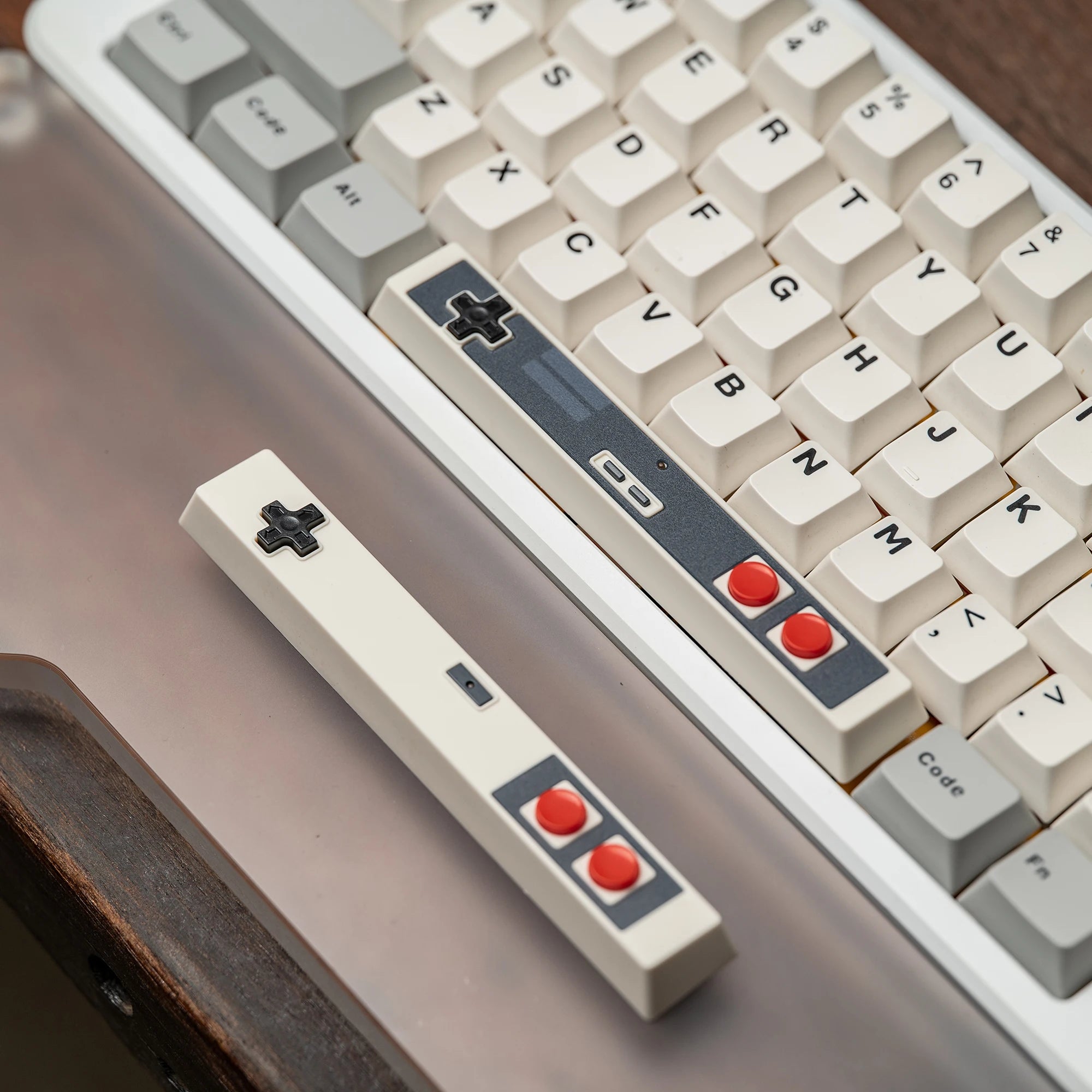 PixelPlayer 6.25u Artisan Spacebar - Retro Gamepad Themed ABS Keycap