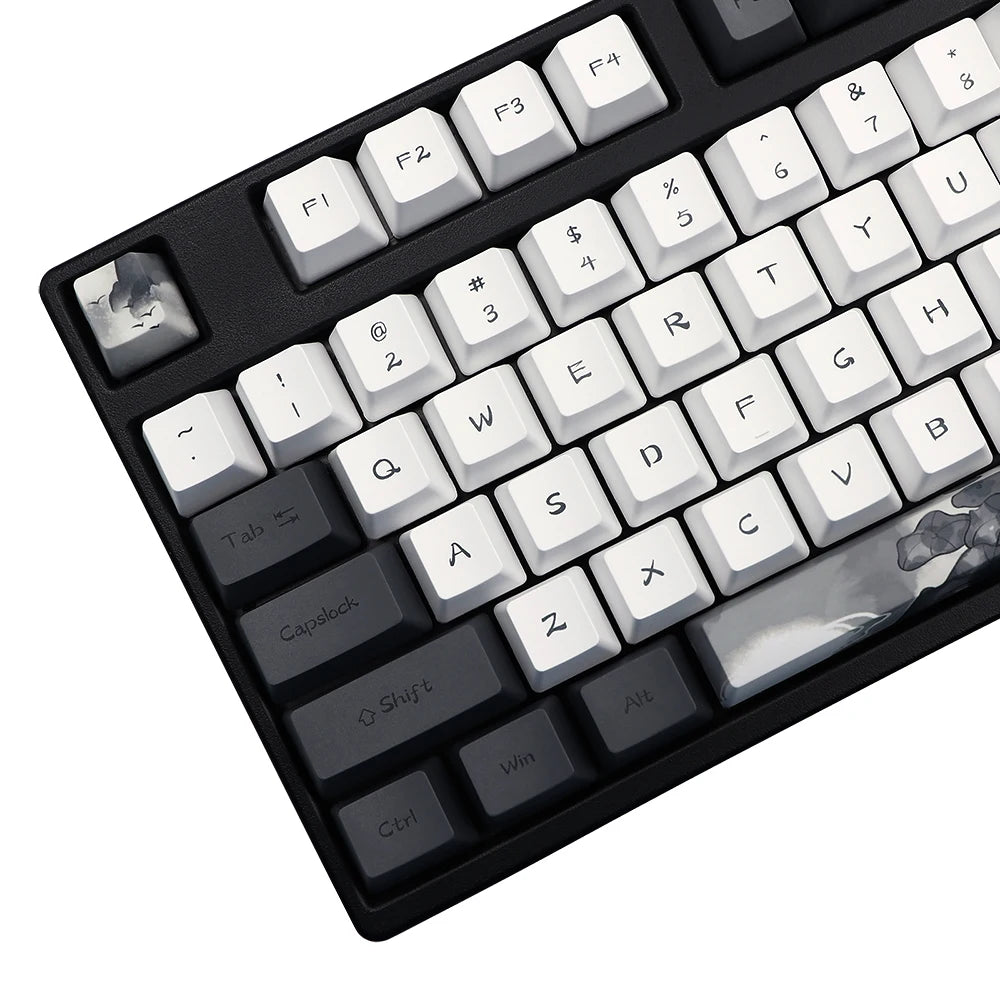 Set di portachiavi in PBT a fiore monocromatico - Opzioni ISO