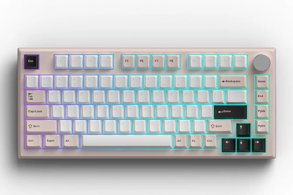 Flesports MK750 Mechanical Keyboard Kit - Hot-Swappable Sockets and Programmable Knob