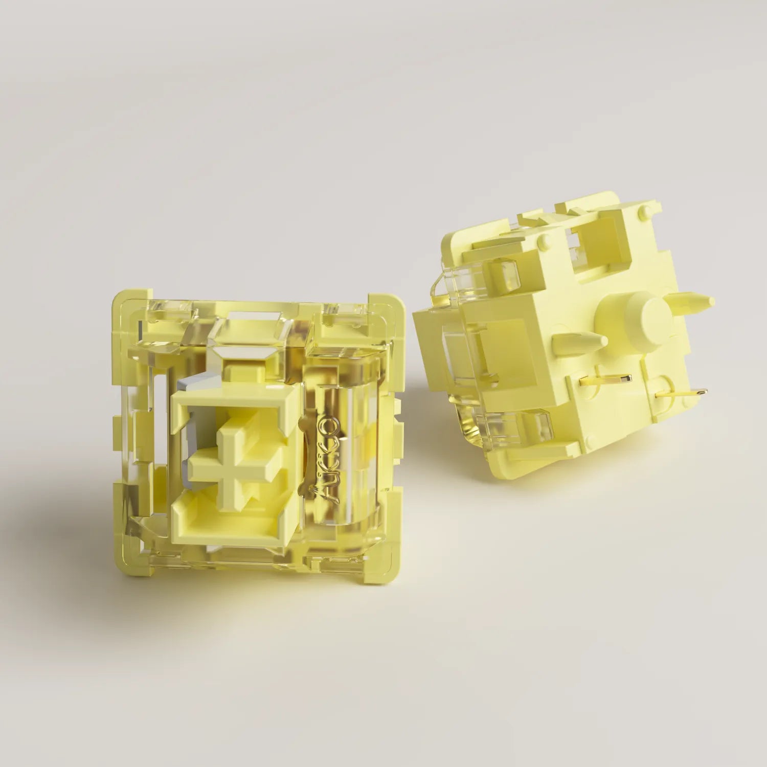 Akko V3 Pro Cream Yellow Linear Switches - 5-Pin, 50gf, Dustproof, MX Compatible