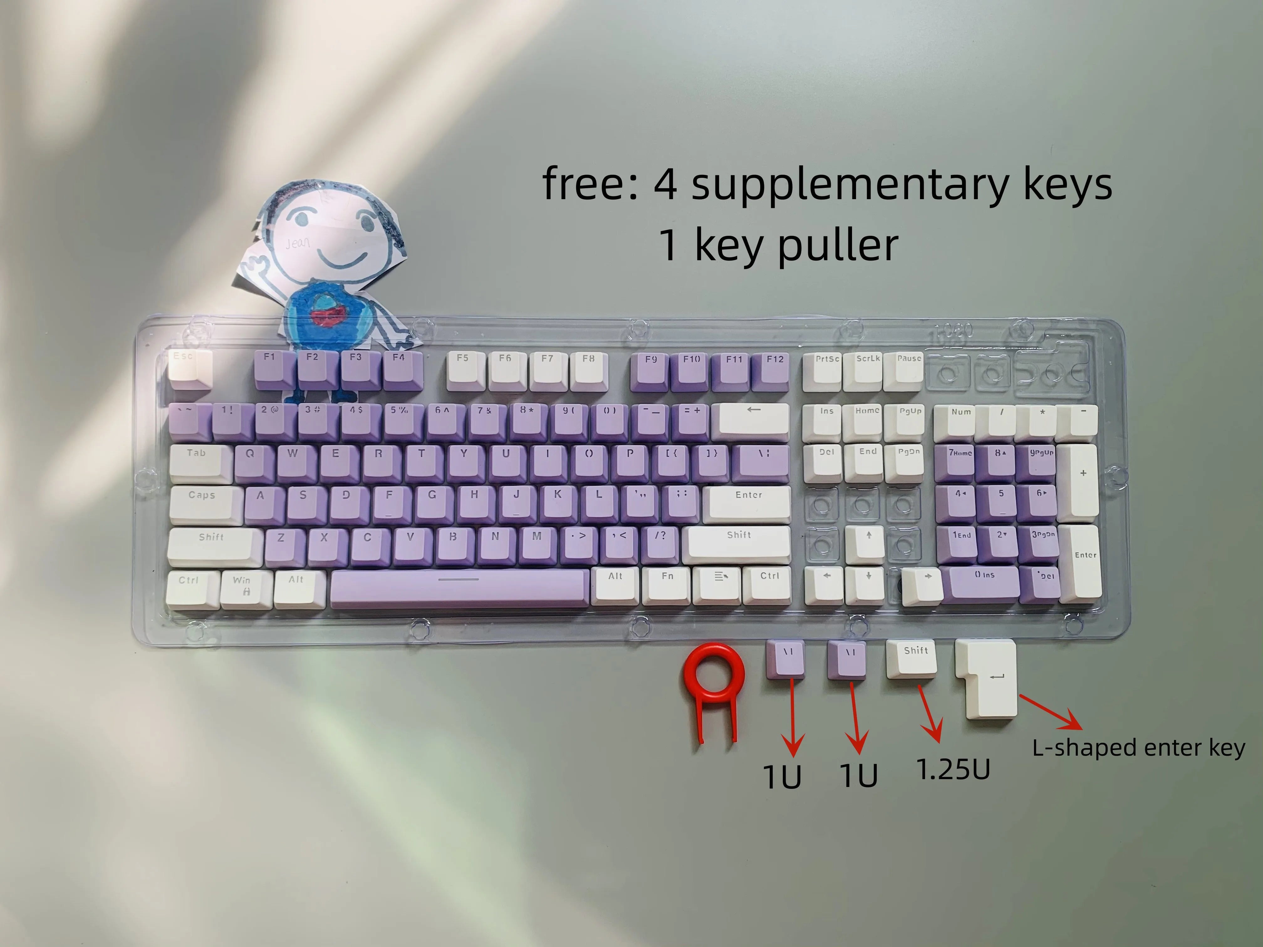 OEM Backlit ABS Keycap Set – 104 Keys, Two-Tone, Ergonomic