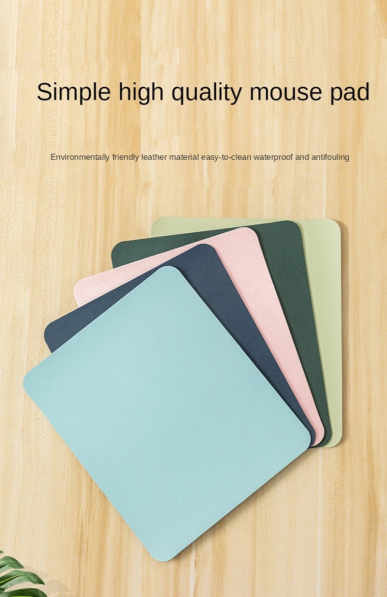 Everglide EcoSoft PU Leather Mouse Pad – Waterproof, Easy-Clean Minimalist Design