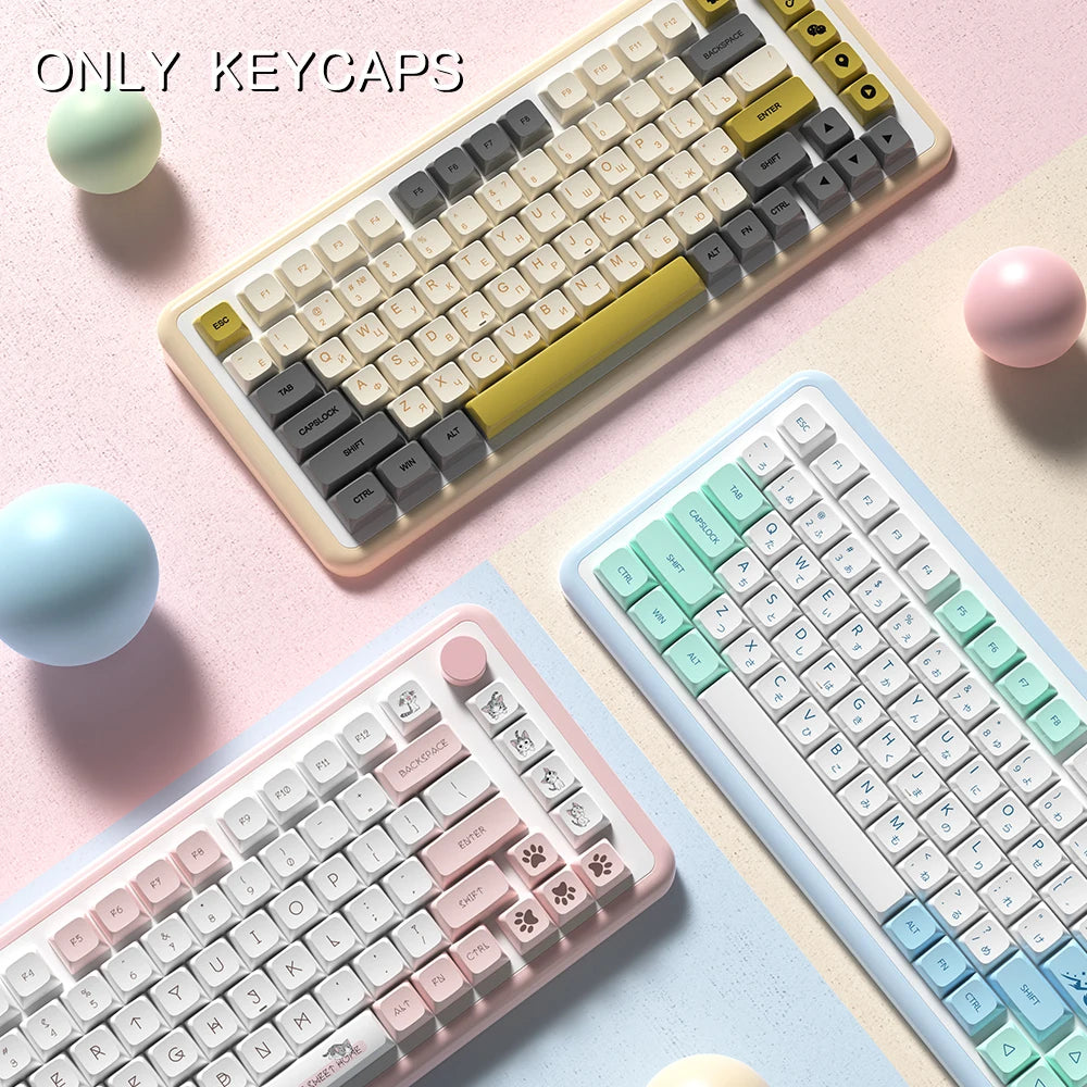 Iceberg & Cheese Cat XDA Profile PBT Keycap Sets - ISO Options