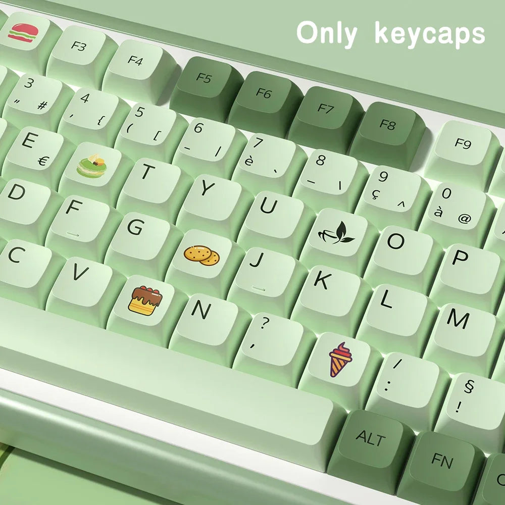Grüner Tee Delight XDA Profile Keycap Set - ISO Optionen