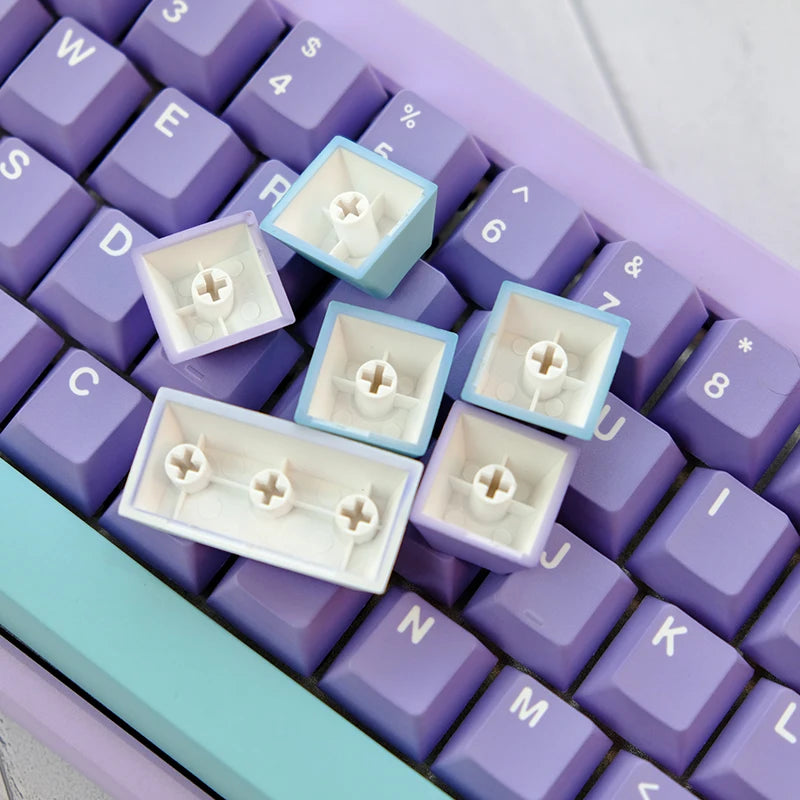 Lavender Hues 129-Key PBT Keycap Set - Cherry Profile