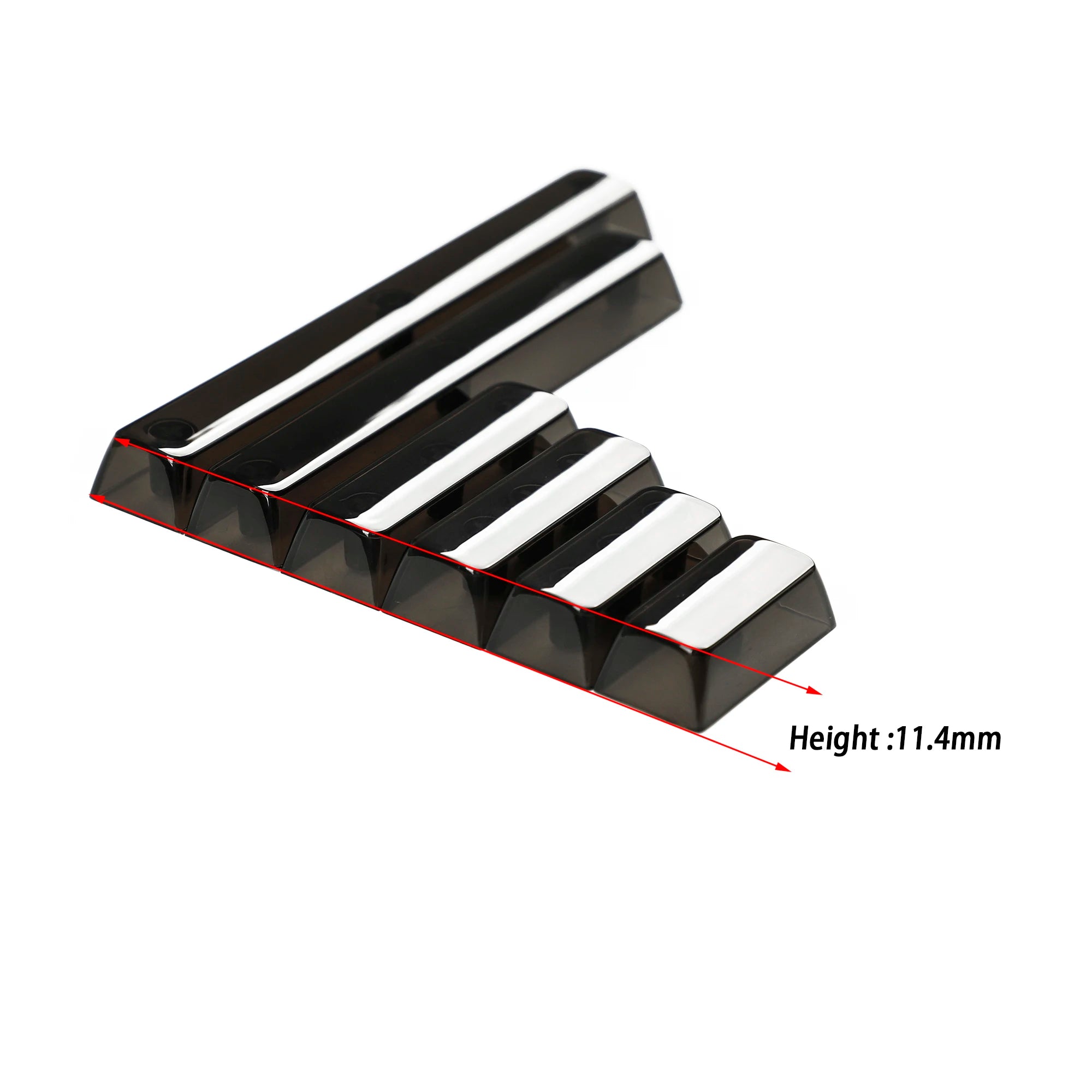 Eclipse MDA Convex Spacebar - Crystal Black, Backlit, Multi-Size for Custom Keyboards