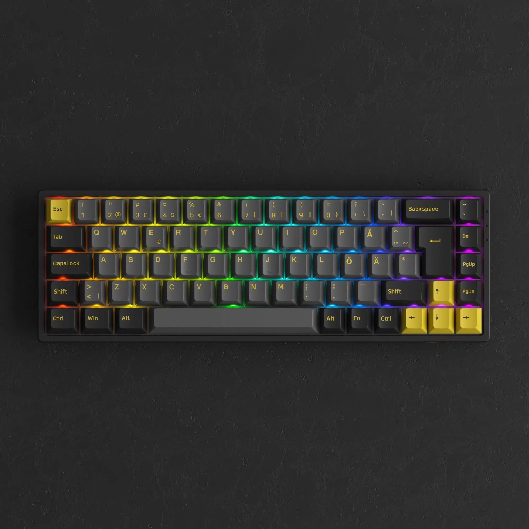 Akko Noir Gold 3068B Plus Wireless Mechanical Gaming Keyboard - German Layout (ISO-DE)