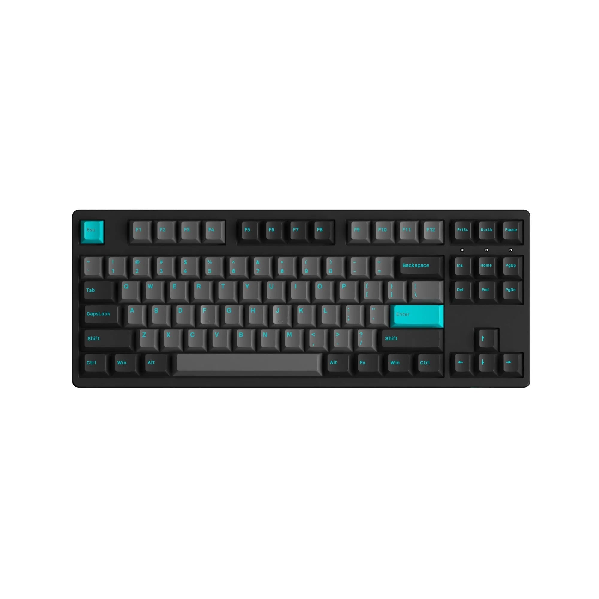 Akko 3087 Plus Black & Cyan TKL Mechanische Tastatur - Cherry Profile PBT Tastenkappen