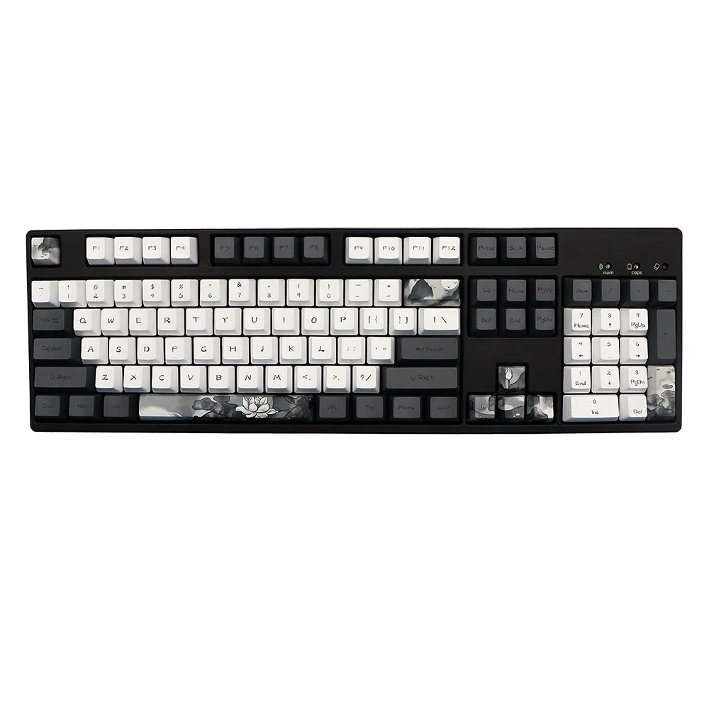 Set di portachiavi in PBT a fiore monocromatico - Opzioni ISO