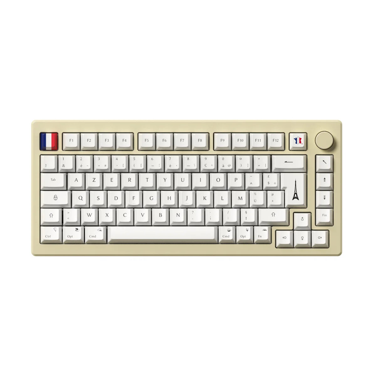 Set di copritastiere Paris Elegance ISO-FR PBT - Profilo ciliegia a 110 tasti