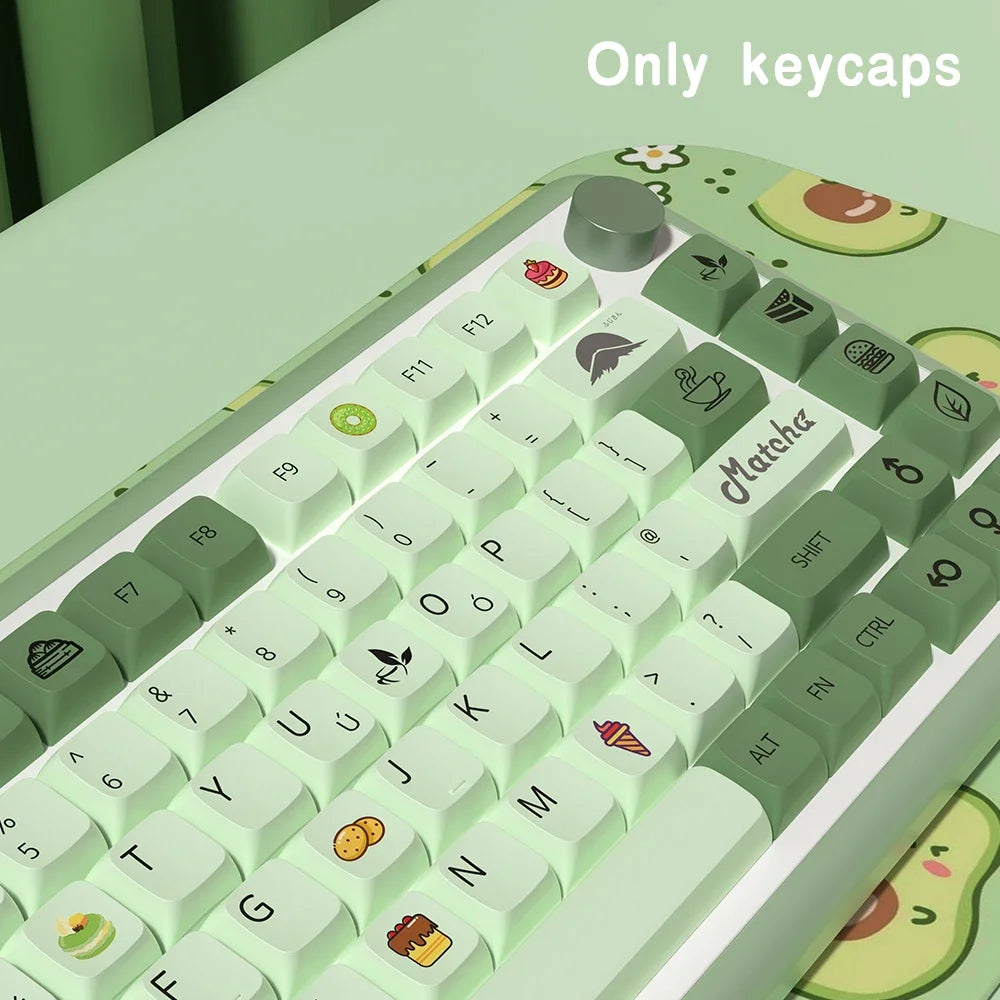 Grüner Tee Delight XDA Profile Keycap Set - ISO Optionen