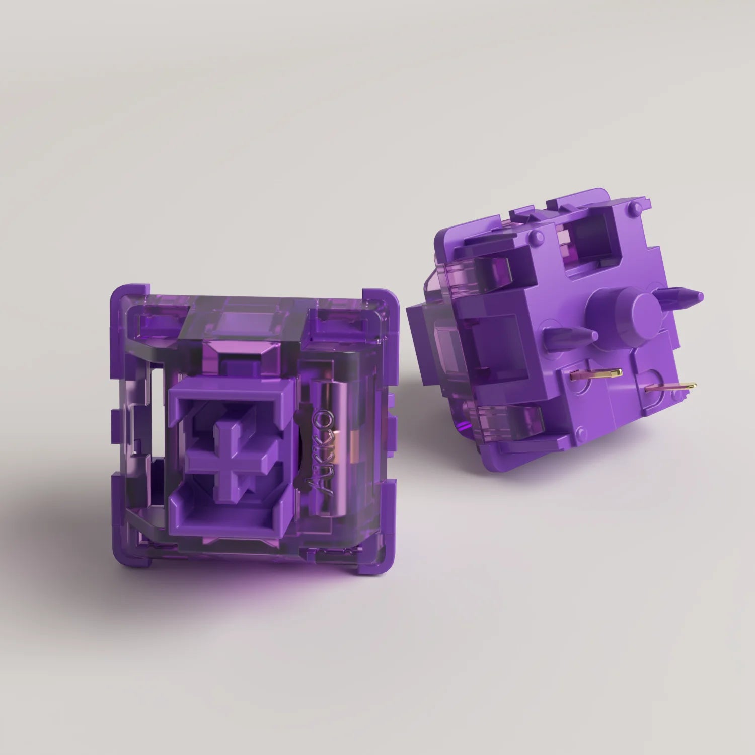 Akko V3 Pro Lavender Purple Tactile Switches - 5-Pin, 40gf, Compatible with MX Keyboards
