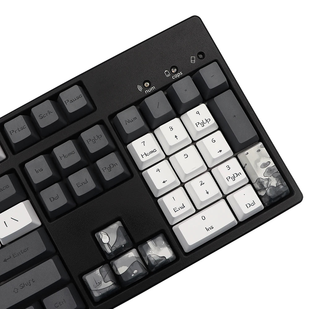 Set di portachiavi in PBT a fiore monocromatico - Opzioni ISO