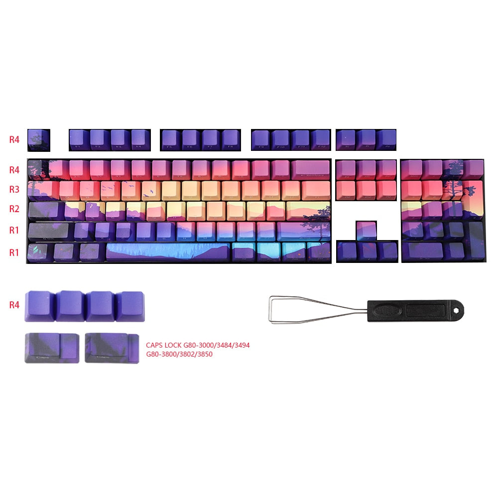 110 Tasten PBT OEM Profil Tastenkappensatz - Mountain Sunset