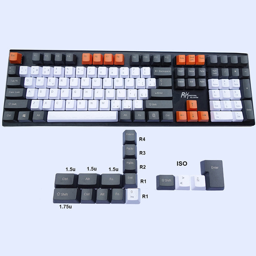 77/87/124 Key ISO-ES PBT OEM Profile Keycap Set