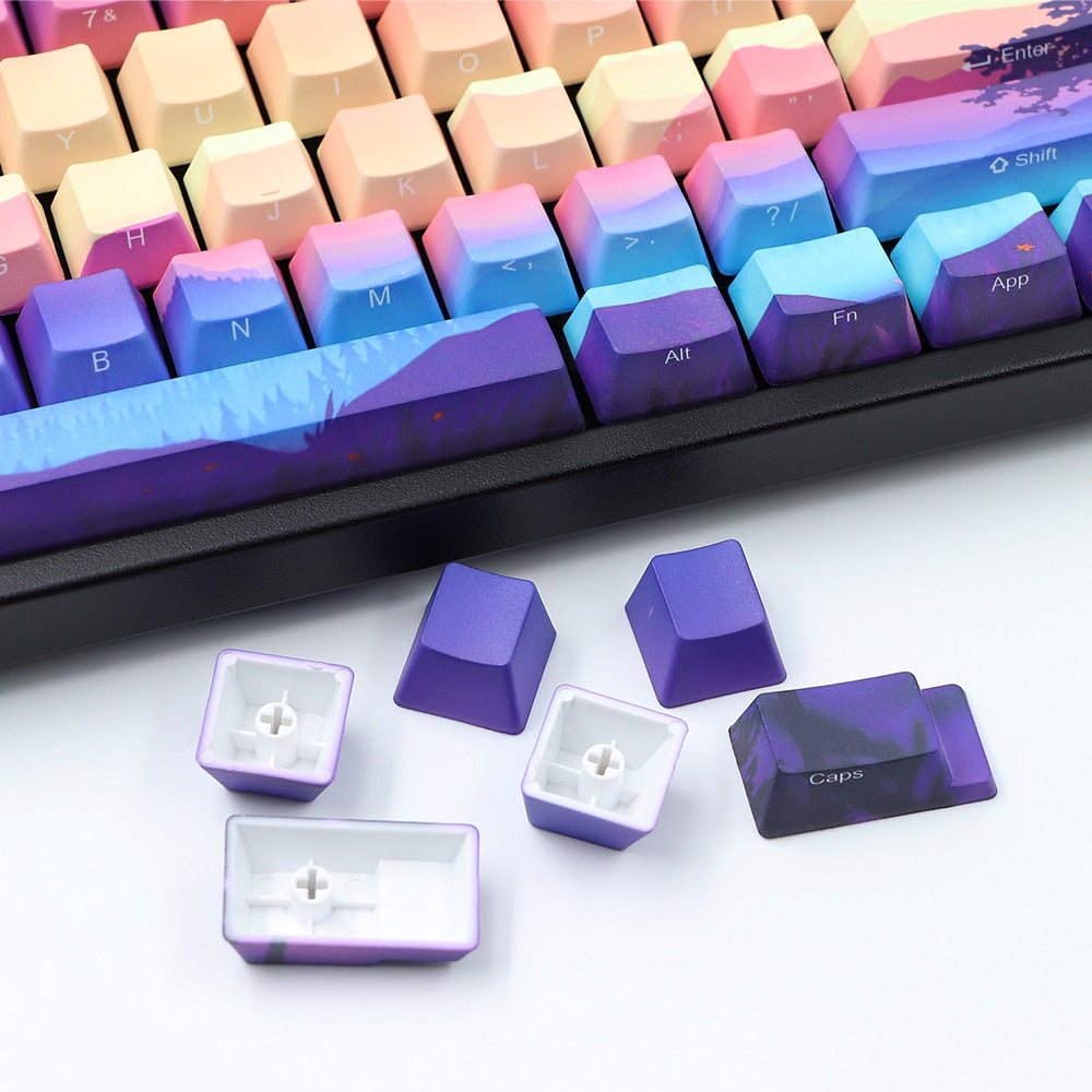 110 Tasten PBT OEM Profil Tastenkappensatz - Mountain Sunset