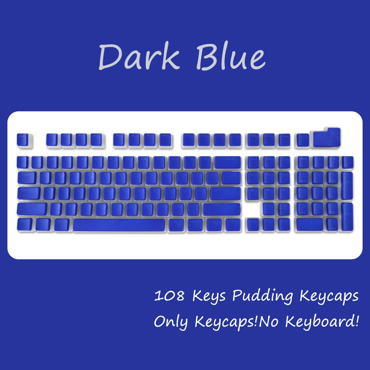 108 Key Doubleshot PBT OEM Profile Pudding Keycaps - Choose from many different colours!