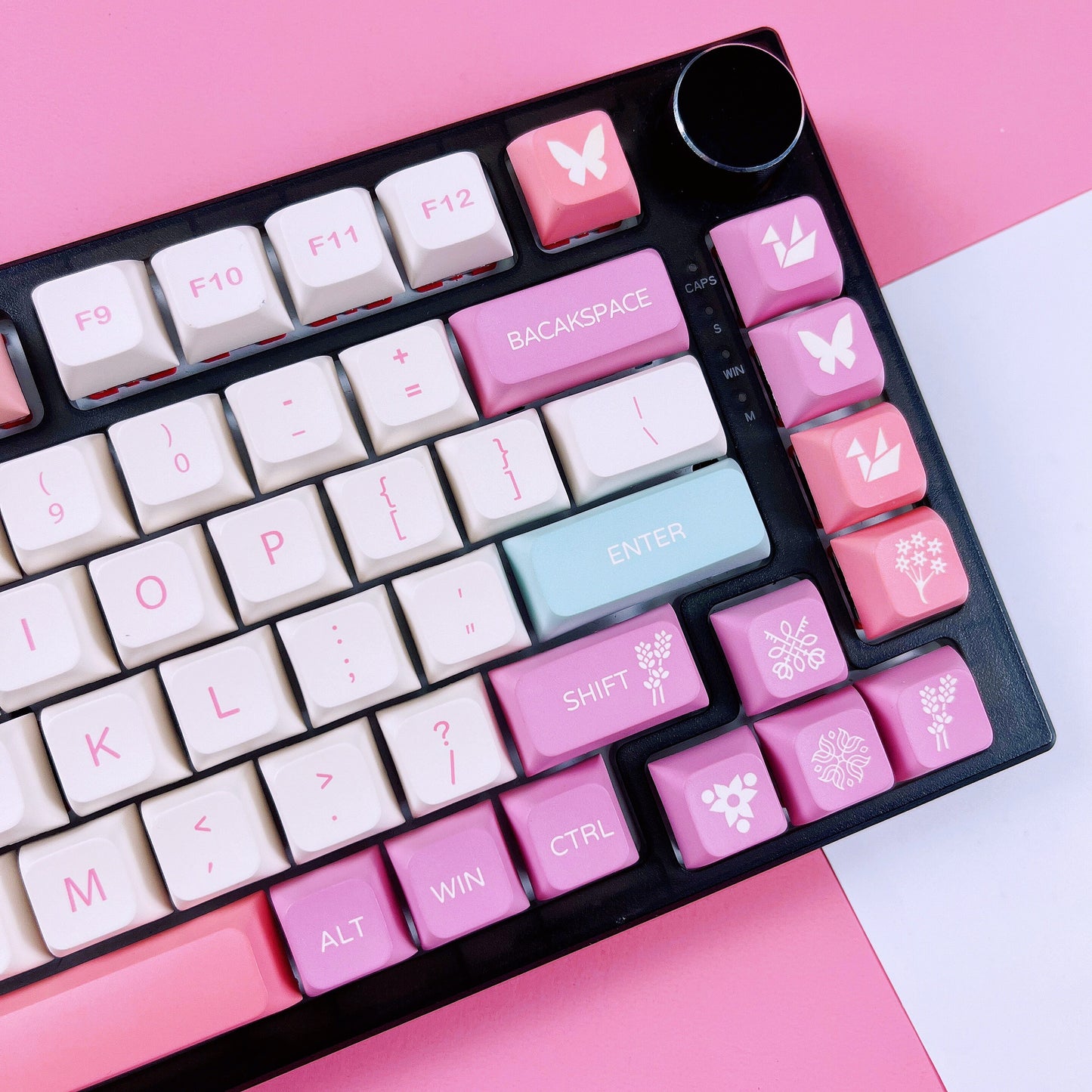 135 Key PBT XDA Profile Keycap Set - Pink Sunset