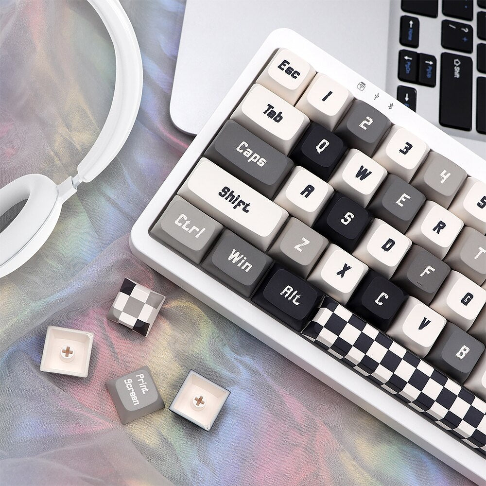125 Key PBT XDA Profile Checkered Keycap Set