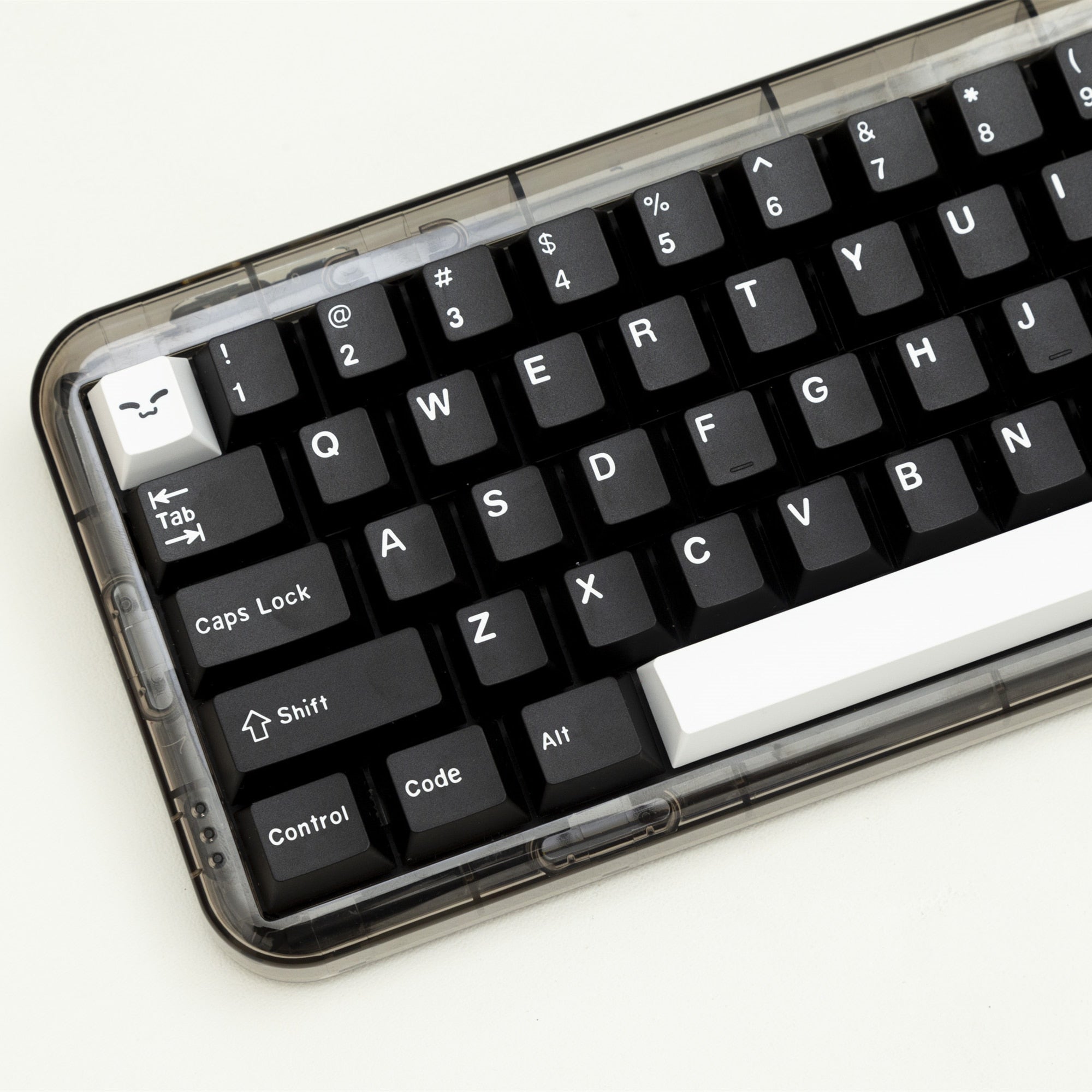 Set di 173 tasti con profilo in ciliegio PBT Doubleshot - Bianco e nero