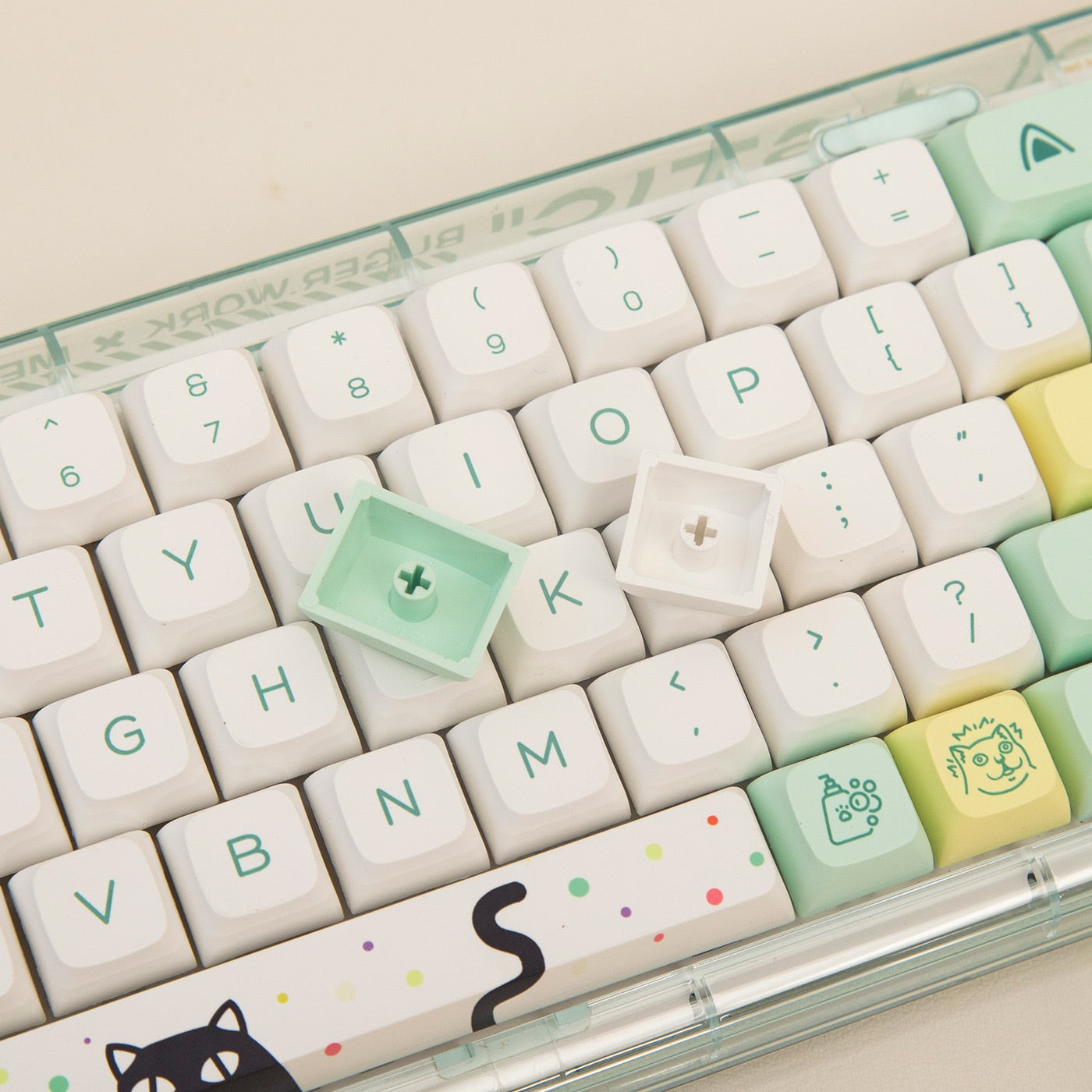 131 Key PBT XDA Profile Keycap Set - Cat Lover
