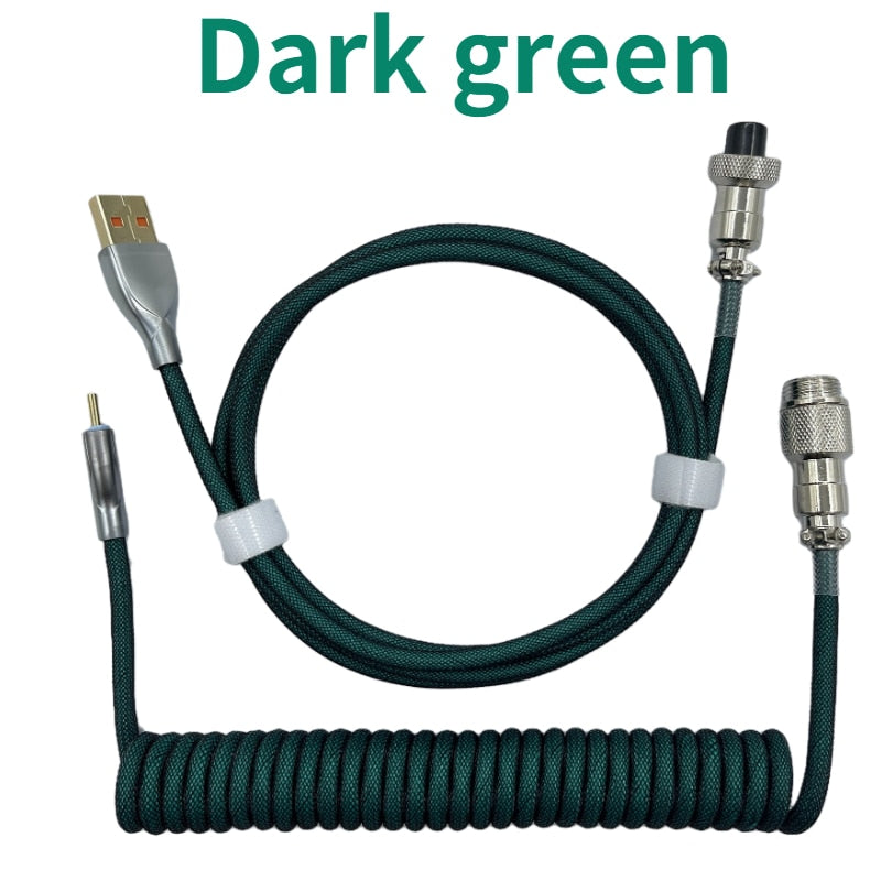 1.8m Coiled Keyboard Cable Type-C USB