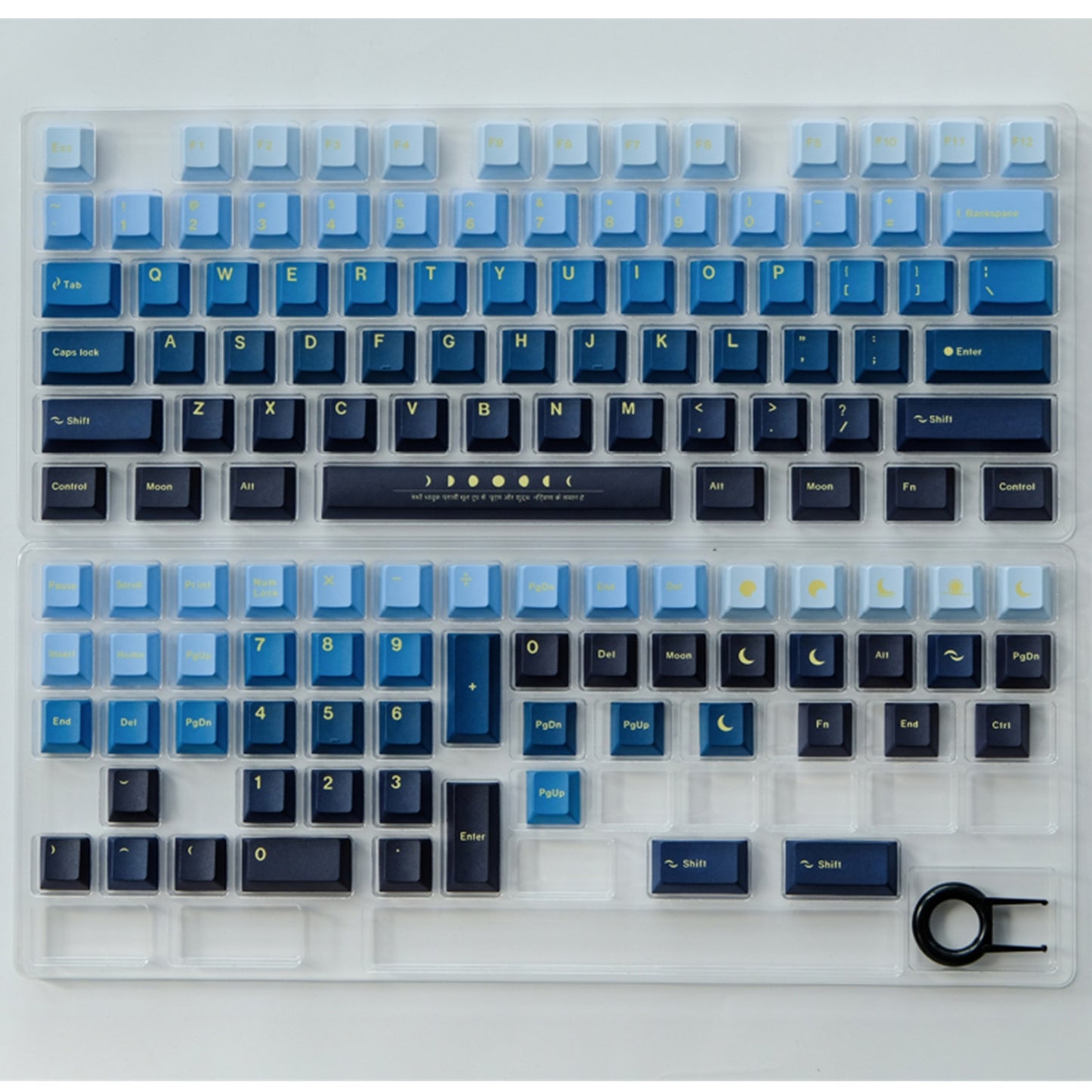 129 Keys PBT Cherry Profile Keycap Set - Lunar Eclipse
