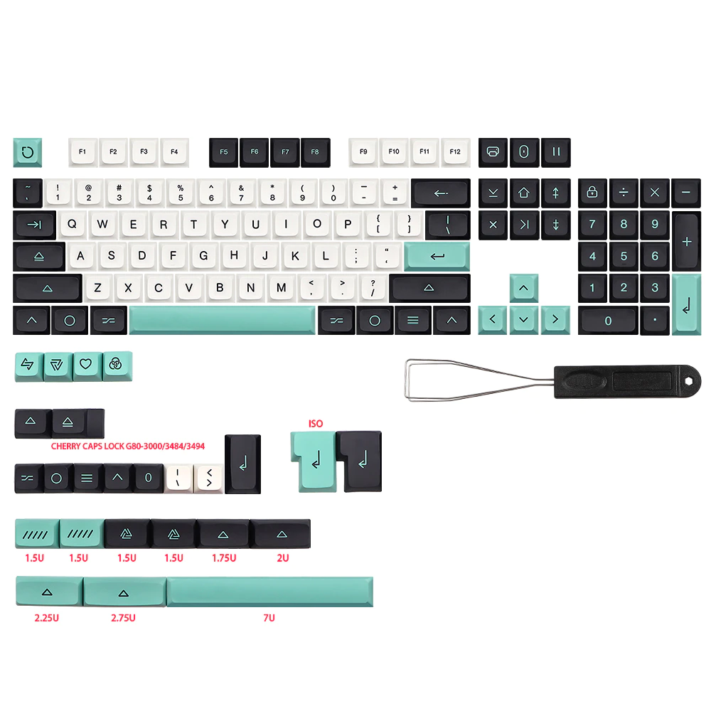 129 Key PBT XDA Profile Keycap Set - Geometry