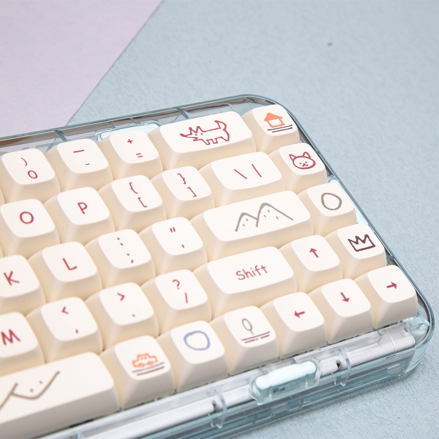 132 Key PBT XDA Profile Keycap Set - Doodles