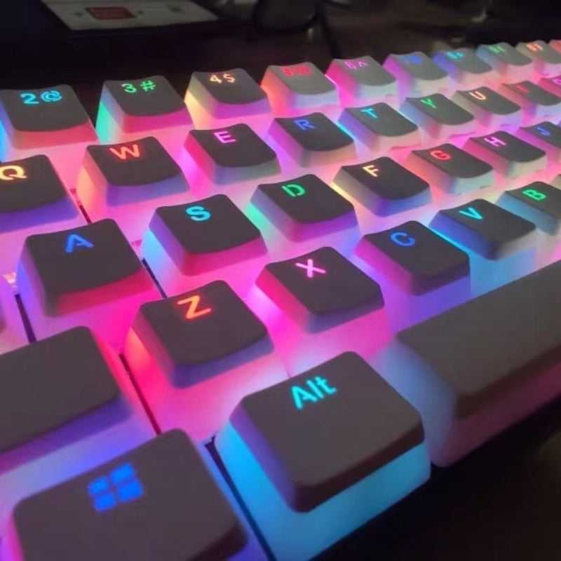 108 Key Doubleshot PBT OEM Profile Pudding Keycaps - Choose from many different colours!