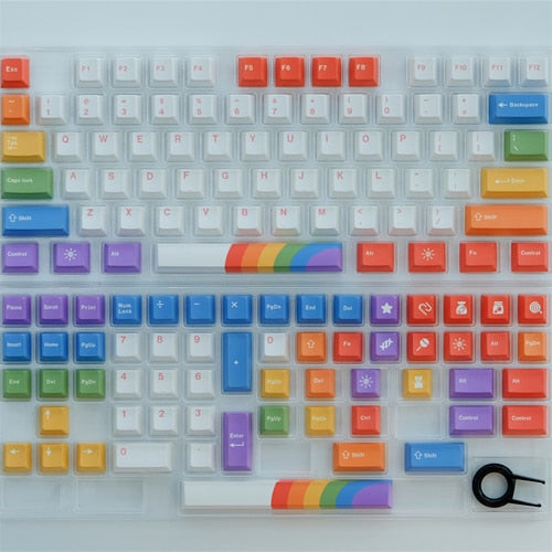 129 Tasten PBT Kirsche Profil Tastenkappen Set - Rainbowland