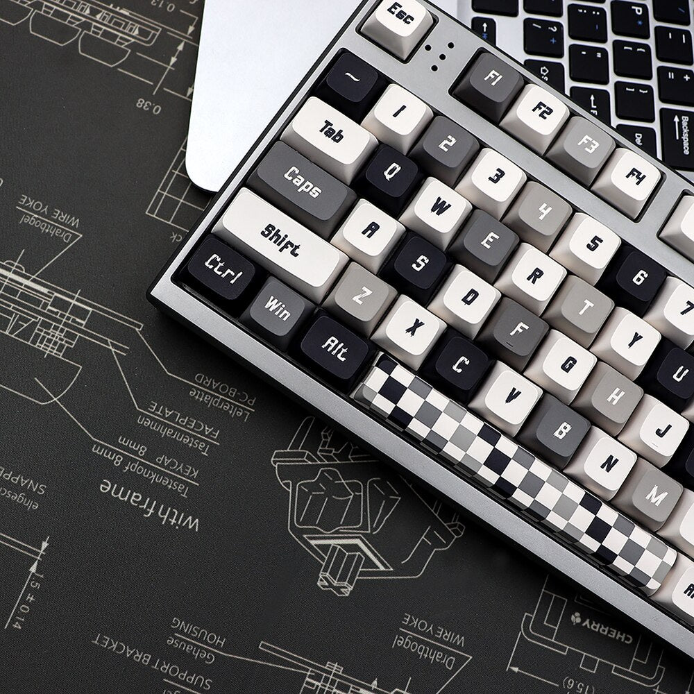 125 Key PBT XDA Profile Checkered Keycap Set