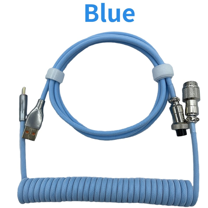 1.8m Coiled Keyboard Cable Type-C USB