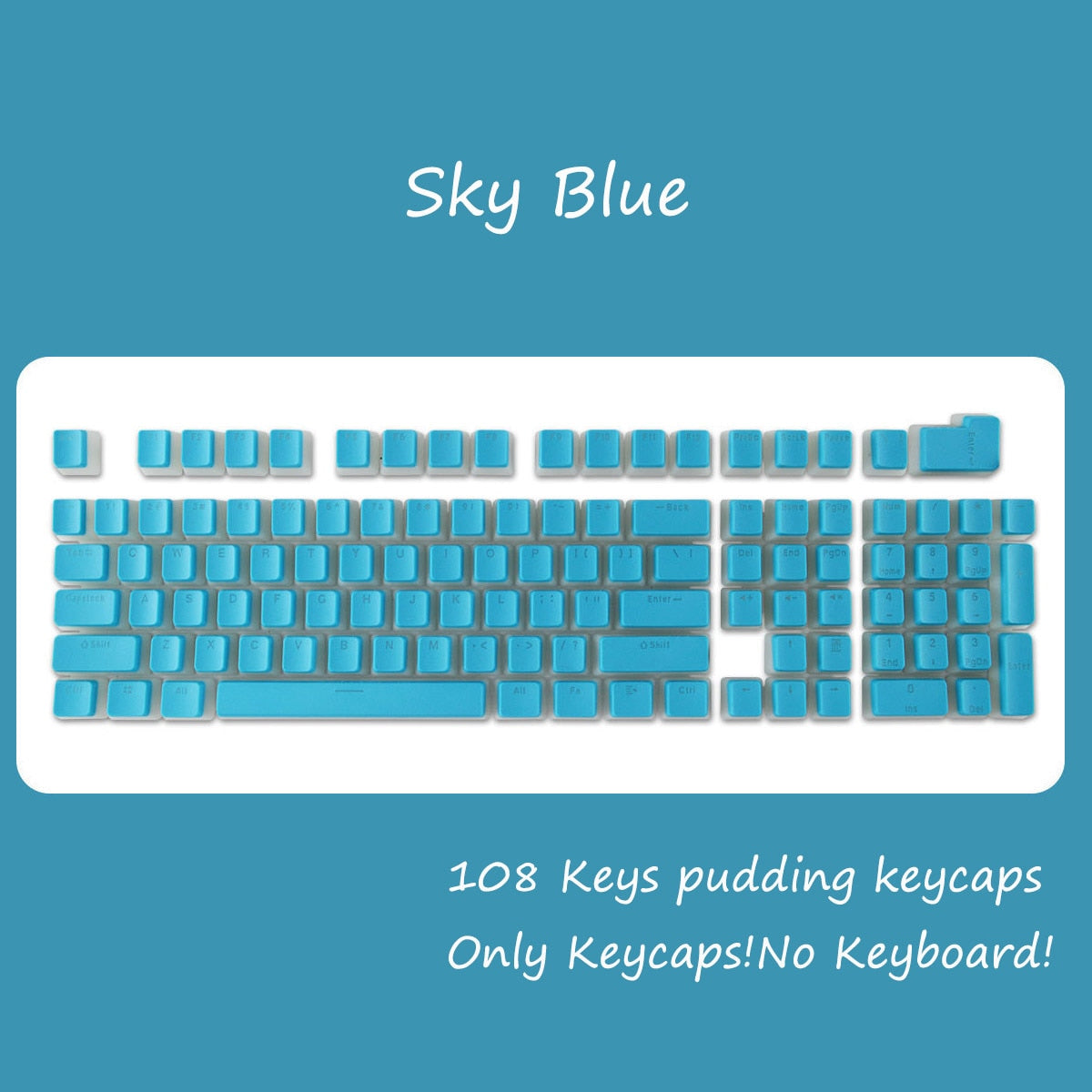 108 Key Doubleshot PBT OEM Profile Pudding Keycaps - Choose from many different colours!