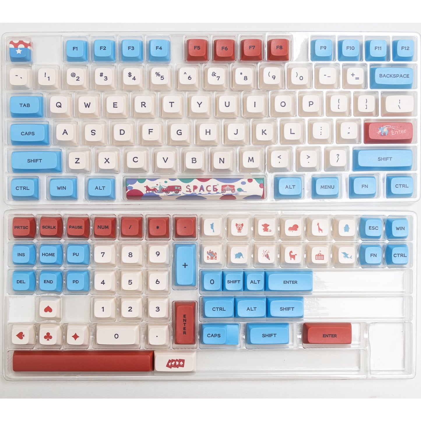 132 Key PBT XDA Profile Keycap Set - Circus