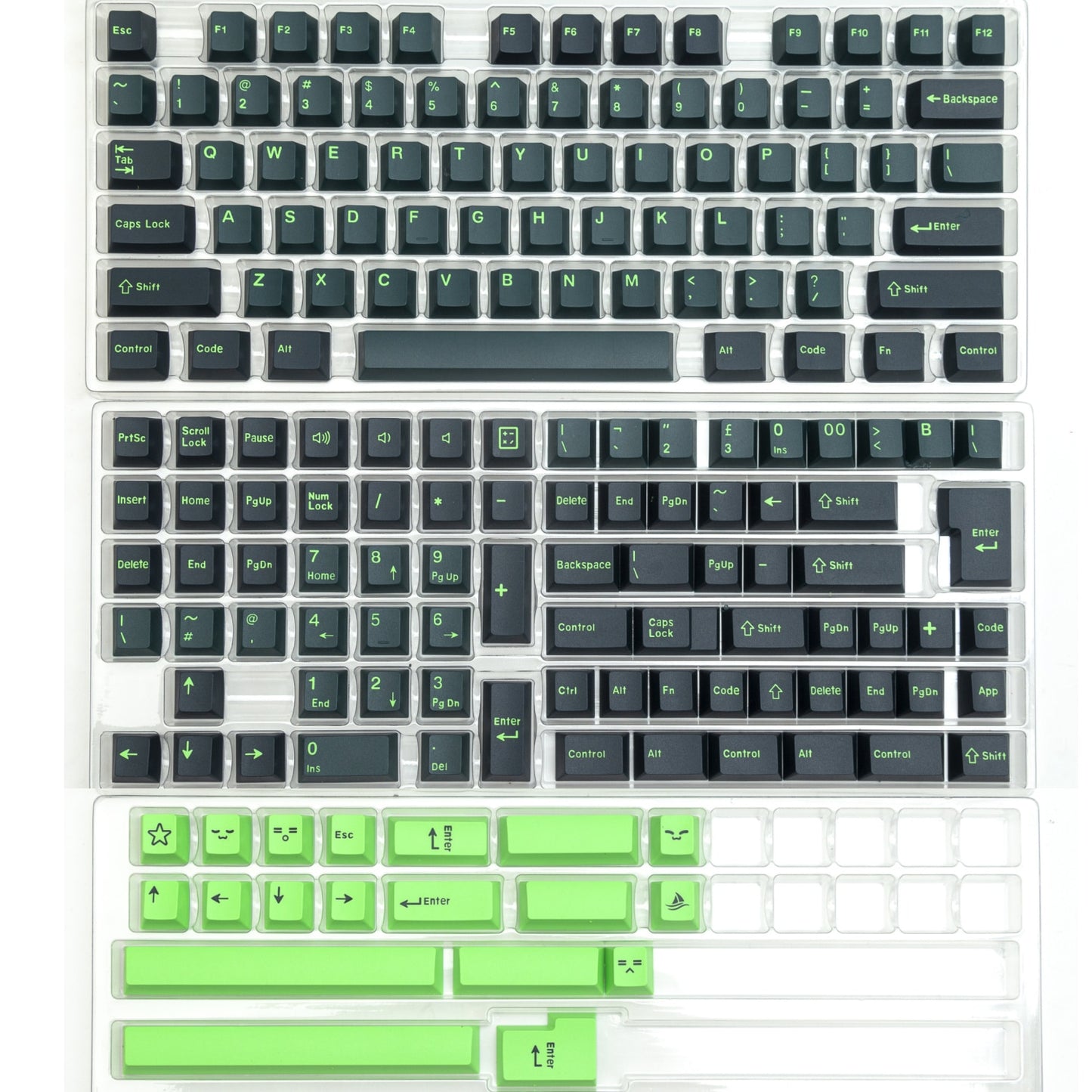 173 Key Doubleshot PBT Cherry Profile Keycap Set - Keylime Pie