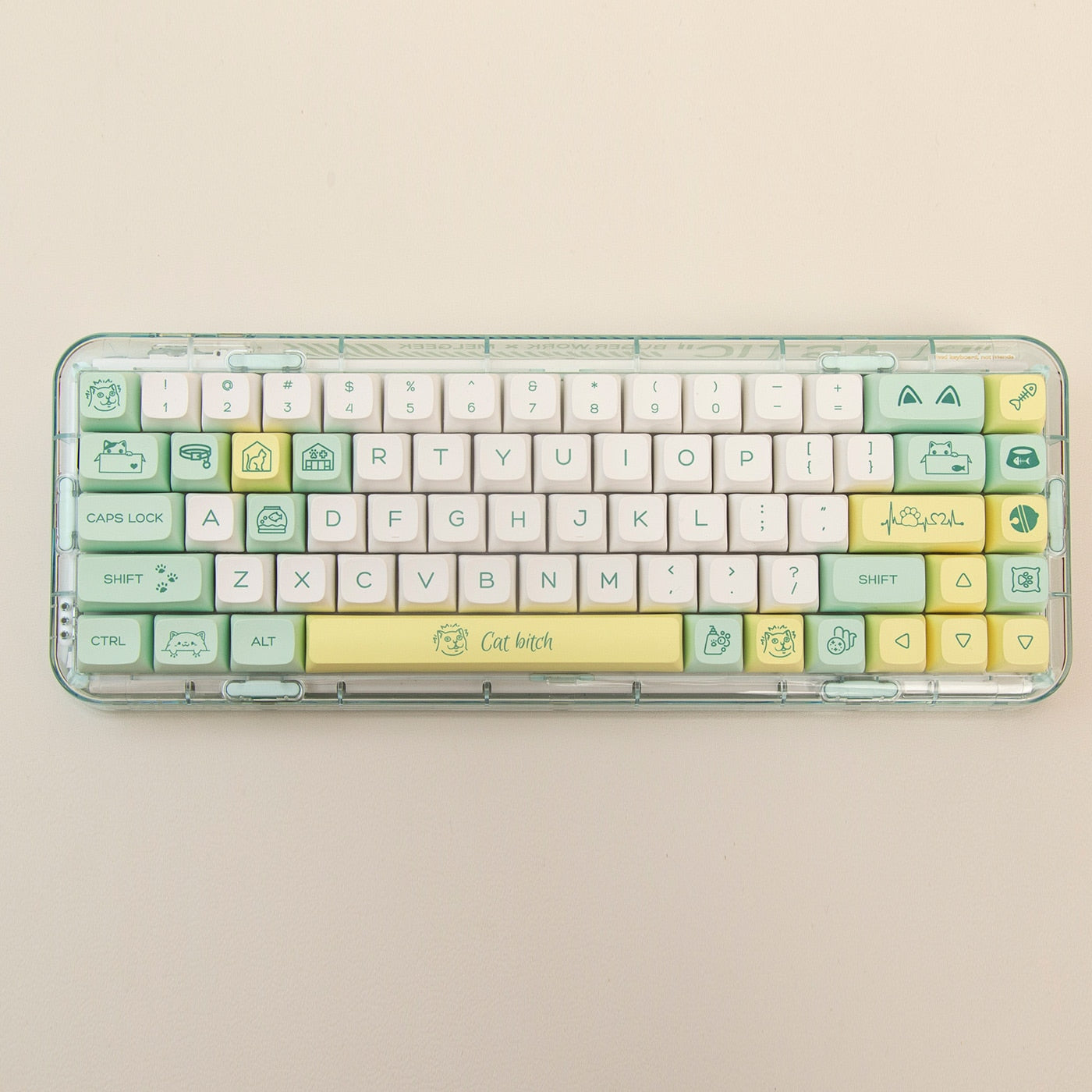 131 Key PBT XDA Profile Keycap Set - Cat Lover